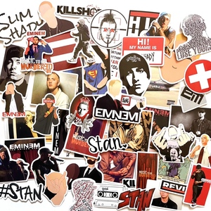 50张Eminem姆爷专辑周边贴纸行李箱笔记本电脑手机iPad防水贴画