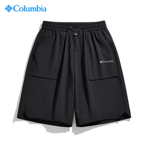 哥伦比亚短裤男夏季宽松直筒运动裤冰丝透气弹力速干休闲五分裤子