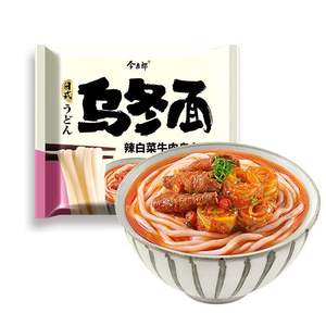 今麦郎方便面泡面乌冬面辣白菜牛肉五连包159g*5饲料/零食中国