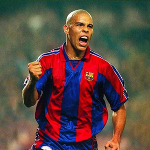 1995/97巴萨罗那复古足球球衣西甲球主场迷版长袖球服9号罗纳尔多