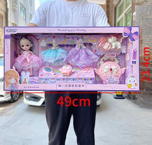 儿童公主 6寸巴比娃娃时尚换装精致收纳包包女孩饰品玩具礼盒