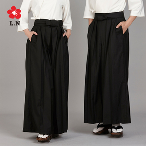 高端日式裙裤 特色定制和风 黑色 高档日本料理工作制服  现货
