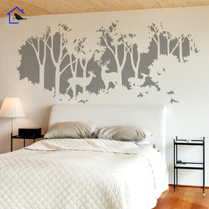 森林小鹿北欧ins墙贴画创意卧室床头装饰温馨贴画小清新墙画自粘