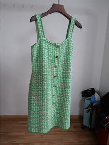 小S同款，绿色 连衣裙