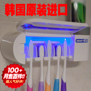 韩国牙刷消毒器 智能置物架壁挂牙膏电动牙刷架烘干免打孔吸壁式