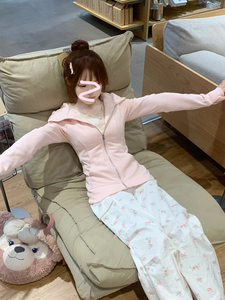 韩系甜美休闲运动套装女春秋学生减龄修身显瘦卫衣长裤百搭两件套