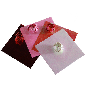 珠光纸川崎玫瑰花折纸DIY手工折纸玫瑰花礼盒专用材料纸15cm双面