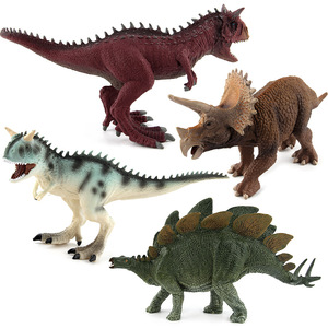 外贸侏罗纪恐龙模型 三角龙 暴王龙牛龙 塑胶静态恐龙玩具模型