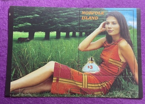 诺福克群岛邮票 2001年 美女 特有树种-诺福克岛松 小型张 6美金