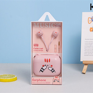【送收纳盒】少女心耳机通用vivo华为OPPO手机可爱创意韩版学生萌