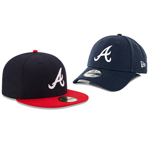MLB亚特兰大勇士队帽子A字母NEW ERA 59fifty全封闭全封帽棒球帽