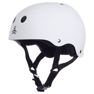 美国进口Triple Eight 888头盔白色成人儿童滑板轮滑自行车护具