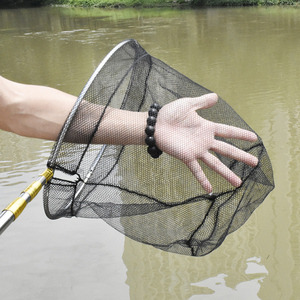 4毫米抄网头可折叠不锈钢空心钢圈抓河虾泥鳅捞鱼网钓鱼渔具用品