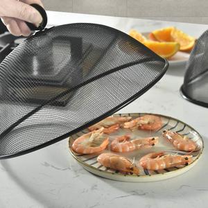 厨房餐桌家用盖菜罩防尘欧式铁艺食物罩2024新款可视防虫大容量