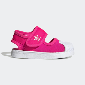Adidas/阿迪达斯正品夏季三叶草婴儿童贝壳头休闲运动凉鞋 EG5712