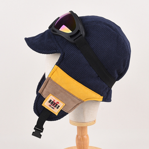 飞行员雷锋帽女冬季潮韩版棉帽子男护目防风滑雪带眼镜机车帽保暖