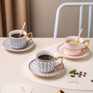 川岛屋骨瓷咖啡杯子高档精致轻奢高级感杯碟英国式下午茶茶具套装