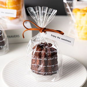 可露丽蛋糕透明包装袋玛德琳烘焙蛋糕袋牛轧糖饼干糯米船自立袋范