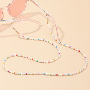 Clove 眼镜挂链条绳波西米亚风彩色米珠墨镜链手工儿童女度假风链