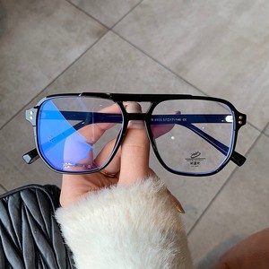 TR90放蓝光眼镜女圆脸护眼防辐射防疲劳大框显瘦可配度数眼镜框男