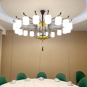 新中式饭店餐厅灯具餐饮专用包厢灯酒店宴会厅包间餐桌吊灯带射灯