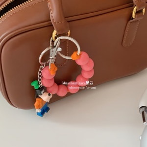 MusehanCases韩国ins博主同款串珠玩偶airpods糖果色挂件钥匙扣