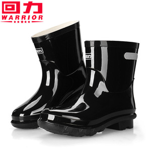 上海回力528雨鞋男短筒防水防滑加厚耐磨低筒水鞋雨靴水靴胶鞋冬