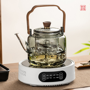 电陶炉煮茶壶耐高温玻璃茶具家用烧水煮茶炉2024新款泡茶器提梁壶