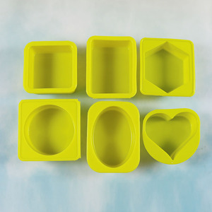 单孔手工皂模具椭圆形长方形正方形爱心六方形香薰石膏模硅胶模具