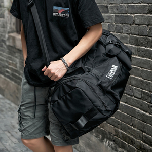 大容量旅行包男款手提包短途出行背包多功能行李包可双肩设计男包