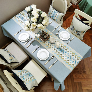 布艺桌布桌旗北欧欧式美式棉麻简约现代长方形家用轻奢茶几餐桌布