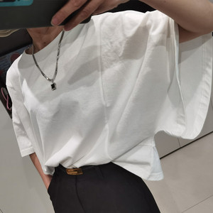 2024夏装新款女纯棉T恤大袖子宽松高级感韩版时髦气质白色百搭衫