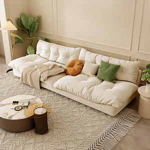 菲玛仕云朵沙发意式极简小户型北欧现代家具奶油风科技绒布艺沙发
