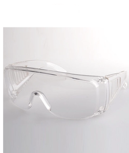 白色全透明塑料镜片防冲击防灰尘宽边大镜框眼镜防雾作业劳保眼镜
