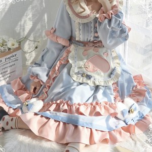 洛丽塔猫猫甜品站Lolita秋冬款甜心少女公主裙软妹洋装可爱连衣裙