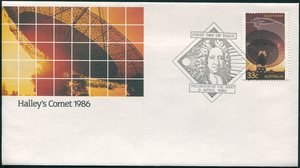 2663：澳大利亚1986年哈雷彗星大型射电望远镜 首日封外国邮票ED
