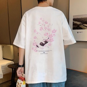 中国李宁短袖男女同款2022夏季新款樱花系列印花圆领T恤AHSS917