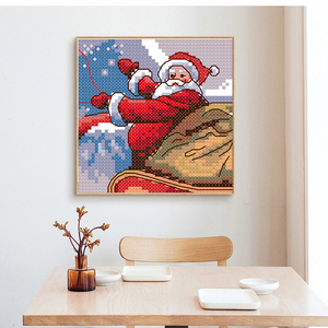 2022新款十字绣 圣诞老人（6）卡通人物印花图案客厅餐厅简单易绣