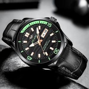 艾浪正品精钢表带男士手表时尚气质潮夜光防水多功能全自动机械表