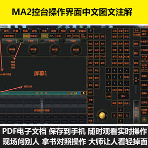 MA2灯光控台操作界面中英文翻译中文图文注解说明书PDF电子文档