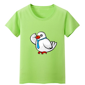 和平鸽子幼儿园表演服男女儿童装小中大学生运动会短袖T恤可定制