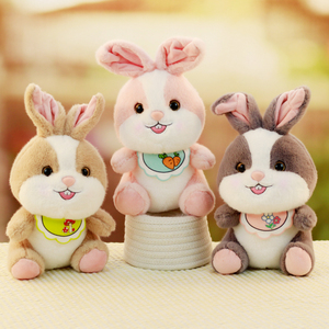 萌宠兔子公仔玩偶粉色小兔子毛绒玩具布娃娃安抚小白兔兔年吉祥物