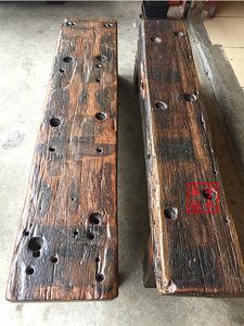 老船木凳子条凳加厚板凳玄关入户换鞋凳实木长条凳简约现代长板凳