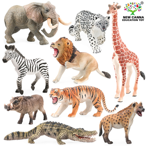正版仿真动物模型野生动物狮子长颈鹿老虎大象鳄鱼儿童玩具礼物