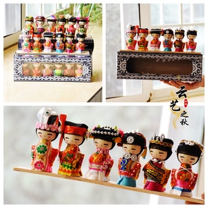 云南民族工艺娃娃中国特色礼物纪念品儿童幼儿园装饰玩偶民族摆件