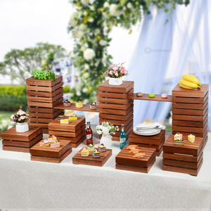 自助餐茶歇层架冷餐点心架寿司糕点甜品摆台中式木质展示架