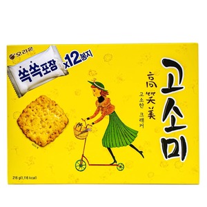 韩国好丽友高笑美饼干芝麻薄脆饼干 内有12小包  216g (2905)