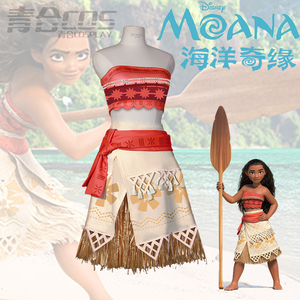 海洋奇缘 莫阿娜Moana cosplay 扮演服 假发 儿童万圣节外贸服装