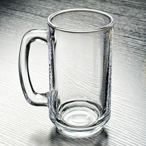 丽尊玻璃杯带把喝啤酒杯子高级感家用轻奢高档氛围感酒杯2024新款