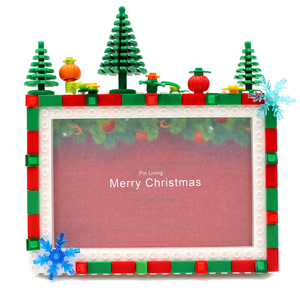 拼忆 圣诞款儿童积木相框摆台圣诞节学校手工DIY礼品宝宝个性相册
